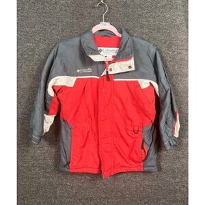 Columbia Sportwear Fire Ridge Winter Ski Jacket Boys 8 Red Black Insulated *READ